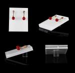 White Earring Clear Acrylic Stands 8mm 10mm Thickness With Logo Printed