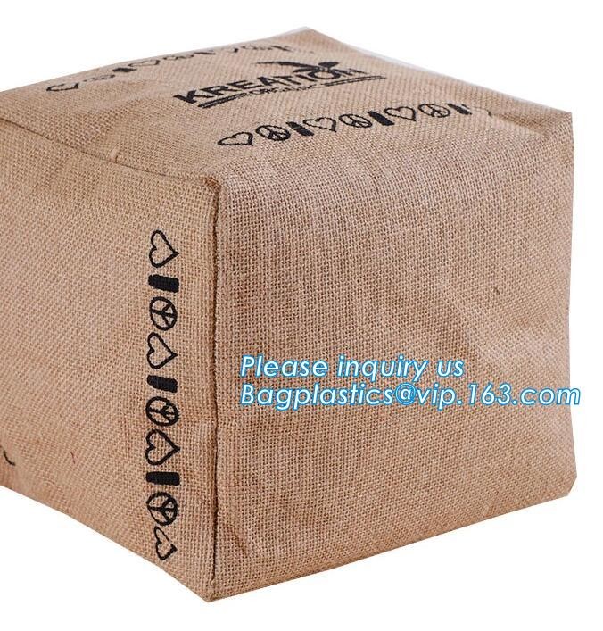 Private Label Portable Foldable Storage Woven Laundry Jute Basket Bin,Cotton Rope Storage Basket/ Jute Woven Planter Bas