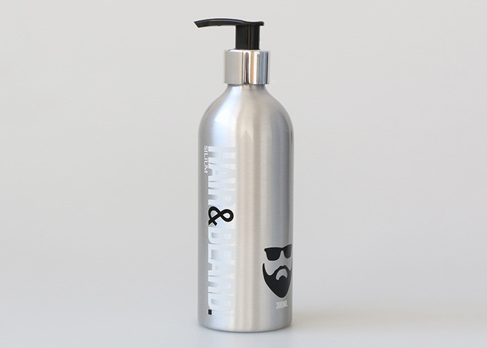 Pump Aluminum Cosmetic Bottles , 100ML 300 Ml 500ML Aluminum Bottle Packaging Body Lotion