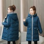 Winter Puffer Jacket Ladies Warm Hooded Cotton-Padded Clothes Thick Padded