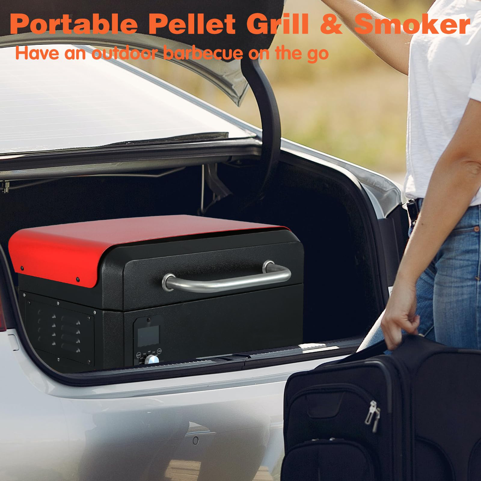 Easy to Clean 8 In 1 Electric Griddle Wood Pellet Grill for Portable Outdoor Cooking
