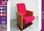 Red Furniture Wooden Folded Auditorium Chairs With Writing Pad 32 Kg OEM / ODM