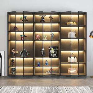 Wholesale Modern Light Living Room Furniture Wine Cabinet Display Stainless Steel from china suppliers