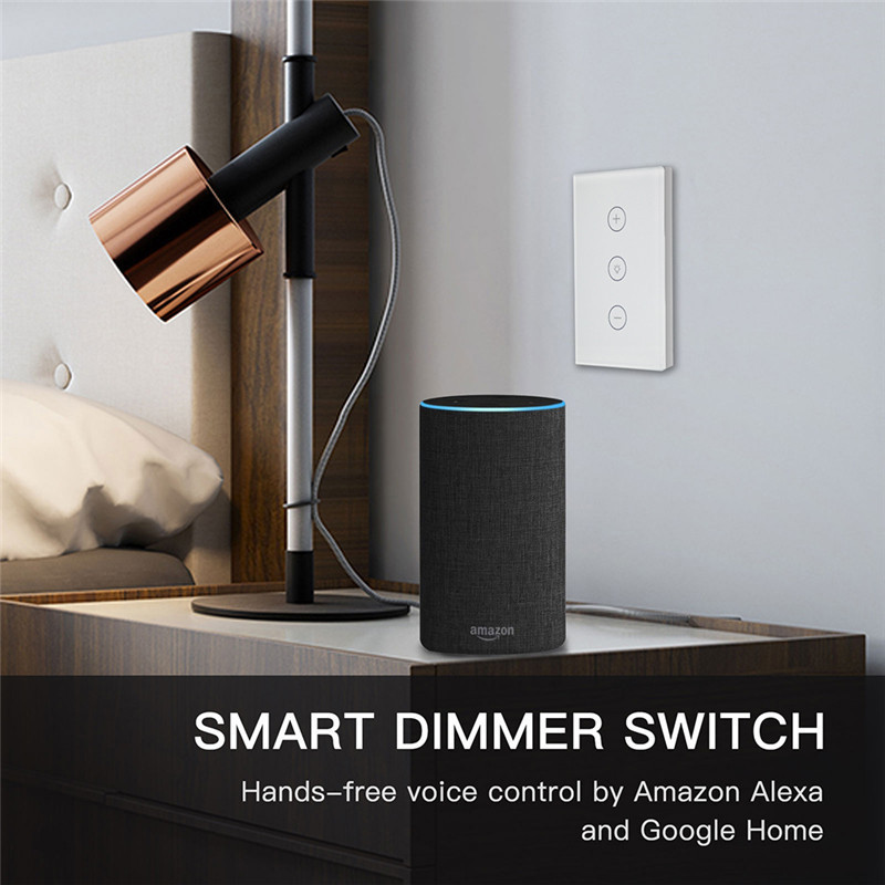 SHUWEI US Standard White APP Tuya 3 Way Wifi Dimmer Switch 10A