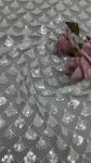 Leafy 3D Floral Fabric Sequin Elegant Mesh Lace Fabric Luxury Occasion Evening