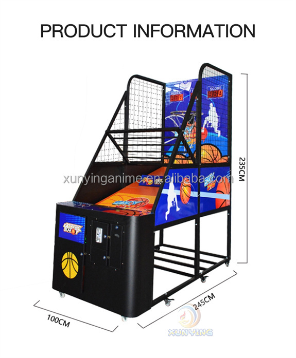 240V Coin Operated Electronic Arcade Basketball Machine Shooting Games