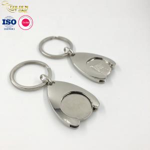 China Shopping Trolley Coin Keychain Carabiner Metal Zinc Alloy Coin Holder For Gift on sale