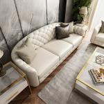 Customized Hotel Bedroom Furniture U Shaped Leather Sectional Sofa Set
