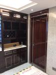 Aluminum Frame glossy black front door,black lacquer door for bedroom