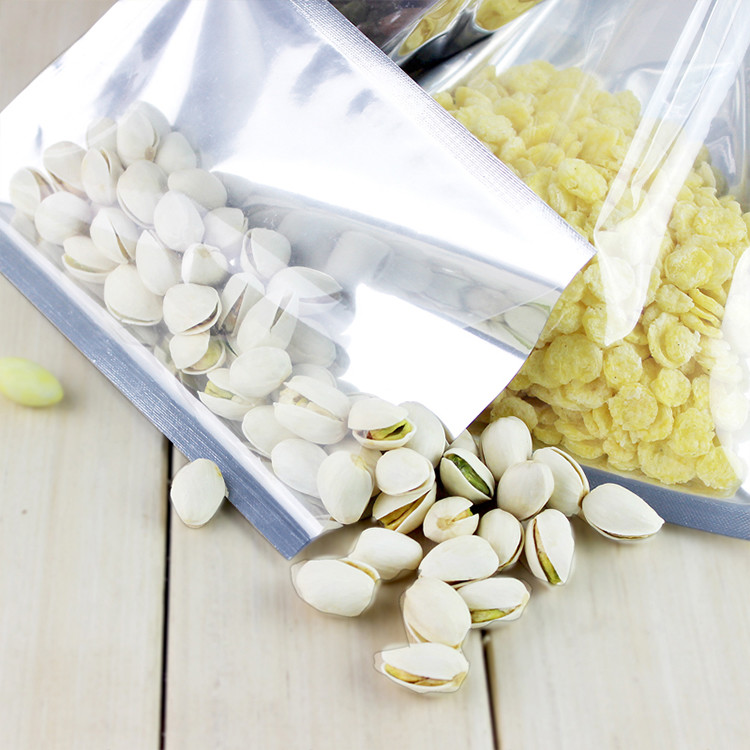 Custom Printed 3 Sides Heat Sealed Plastic Bag Pouch, Food Vacuum Storage Packing 3 Side Seal Bag