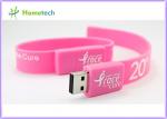Pink Silicon Wristband USB Flash Drive Silicon bracelets USB Flash Memory ,