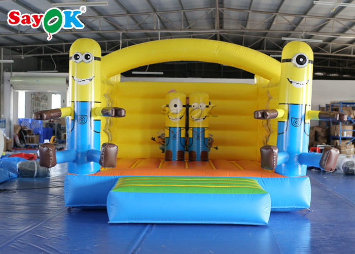 Little Yellow Bouncy Castle Man PVC Tarpaulin For Outdoor Amusement