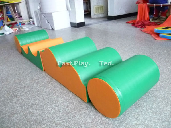 PVC Cover Indoor Soft Play Sponge , Foam Play Bricks ISO Certification