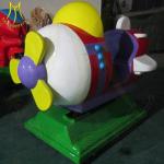 Hansel children indoor coin operated fun games fiberglass kiddie plane ride