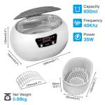 Watch 40KHz 35W 600ML Vinyl Record Ultrasonic Cleaner