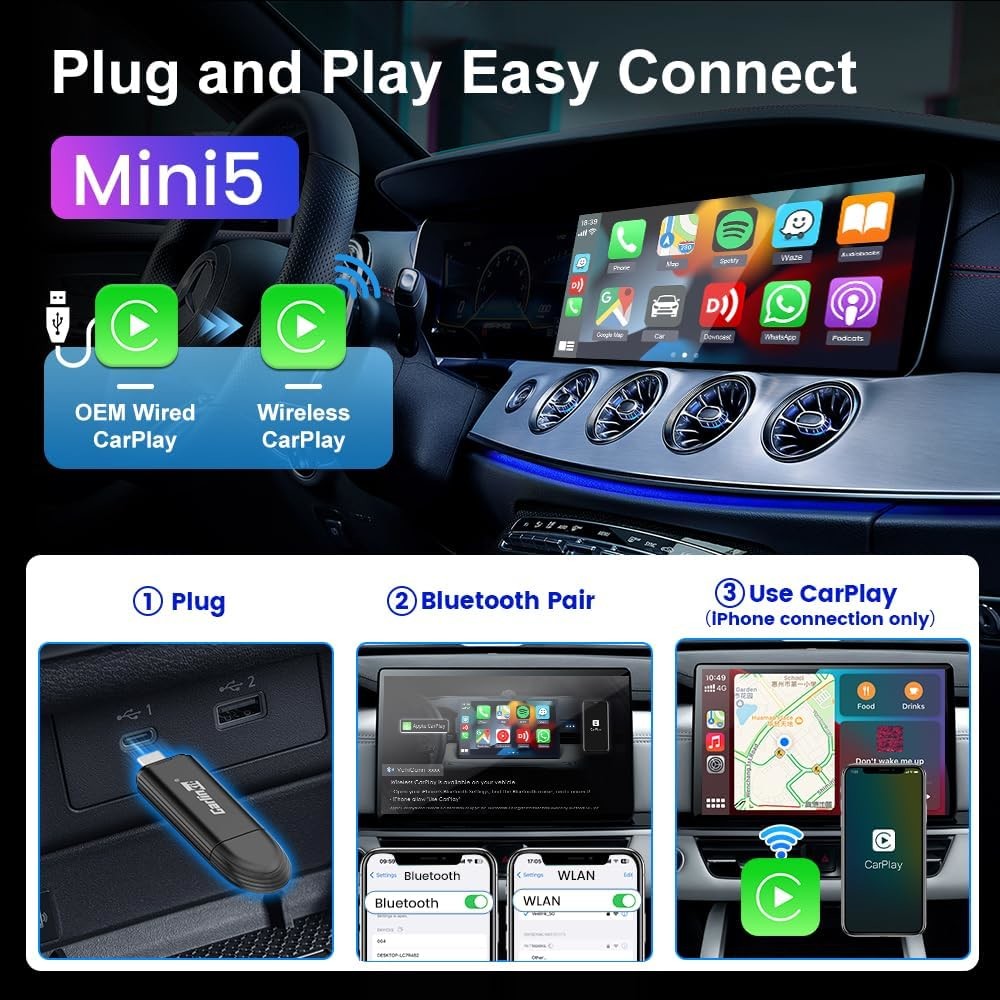 CPC200-Mini SE Pro Android Auto Apple Wireless Adapter Carplay Usb Dongle For Benz Mazda Audi VW Kia Volvo
