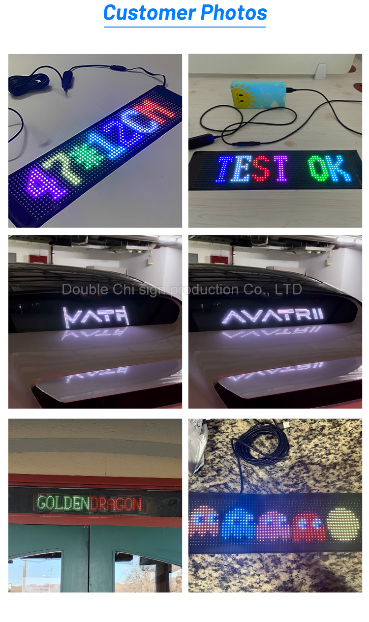 Customizable LED Store Car Sign with App Control 5mm Pixel Pitch Panel Size 672x122mm