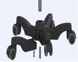 Wholesale Medical Infusion Stand Bottom Base Iv Carts Medical , Black IV Pole Parts from china suppliers