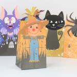 70g Kraft Paper Paper Halloween Treat Bags Oil Proof OEM ODM