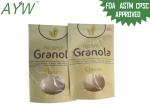 Moisture Proof Stand Up Kraft Bag With Window, Kraft Paper Food Packing Bags