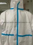 55GSM PPE CE Certificate En14126 Cat 3 Type 4/5/6 Disposable White Coverall with