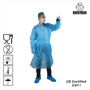 Wholesale SPP Protective Disposable Doctor Gown Surgical Isolation Gown With Wrist Cuff from china suppliers
