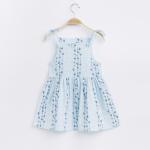 New baby girls summer children's clothing sleeveless dress linen cotton newborn
