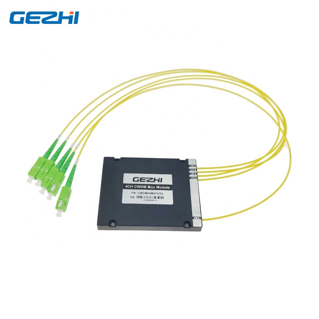 4CH 1270~1610nm Fiber CWDM MUX Cassette Module With LC UPC Adaptor