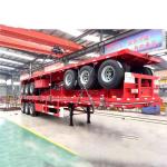 Tri Axle 2/3/4 Axle Container Cargo flat bed semi trailer 40 Ton 20/40 FT