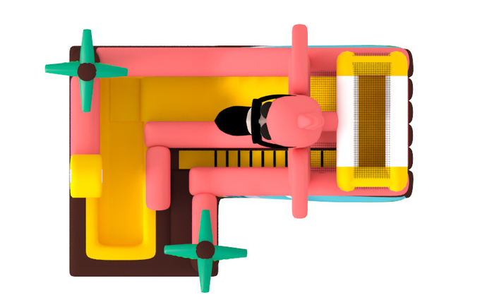 Pink Flamingo Theme Inflatable Slide Amusement Park Inflatable Slide Toys For Kids And Adults