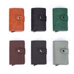 PU Slim Wallet Carbon Card Case Credit Card Holder For Men pop up cardholder
