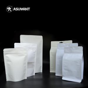 Wholesale Clear Window White Printed Kraft Paper Bags Food Natural 25KG Customized Logo from china suppliers