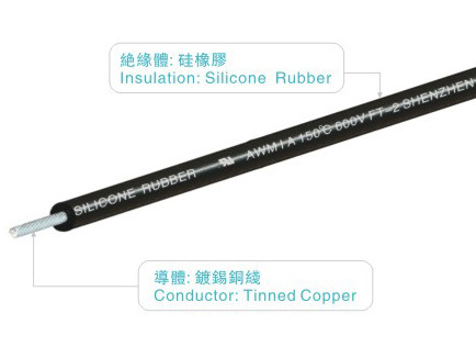 UL3529 600V 150C 1-26AWG Silicone rubber wires FT2 for home appliance,lighting,heater,industrial power