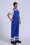 79% Cotton Blue Fr Coverall Bibs , 20% Polyester Chemical Protective Suit