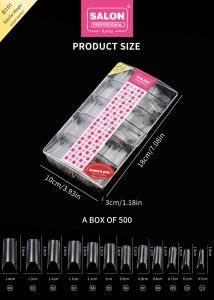 Wholesale ABS Clear Matte Full Cover Fake Nails Smile Shape For Salon And DIY Nails Extension Artistry from china suppliers