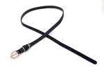Gold Buckle 1.5cm Women Skinny Leather Belt For Dress