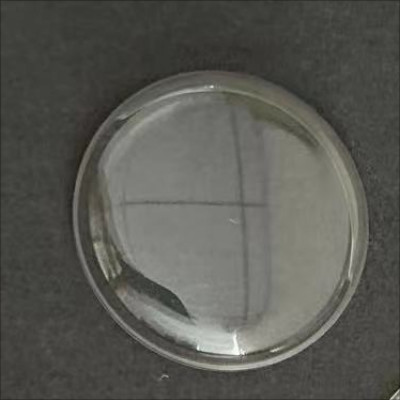 Transparent Sapphire Watch Covering Smooth Surface