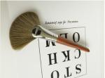 Brown Powder Fan Brush , Multifunction Single Powder Brush