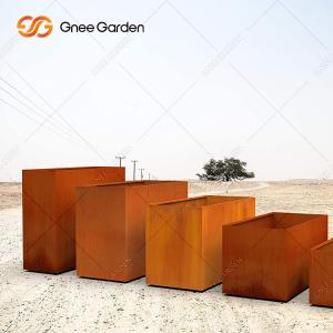 Wholesale Metal Bending Rusty Corten Steel Planter Box In The Outdoor Patio from china suppliers