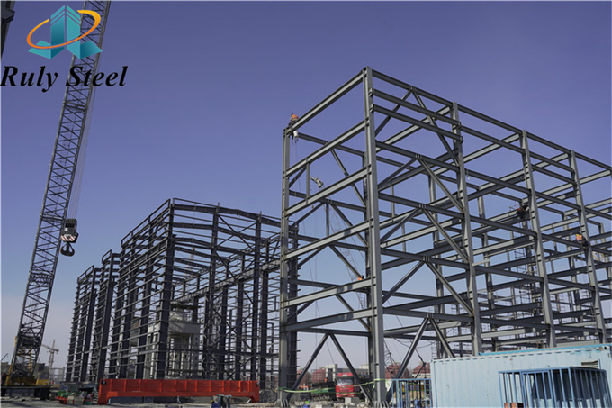 Portal Frame Modern Prefab Workshop High Degree Customization Construction Intended For Depositon