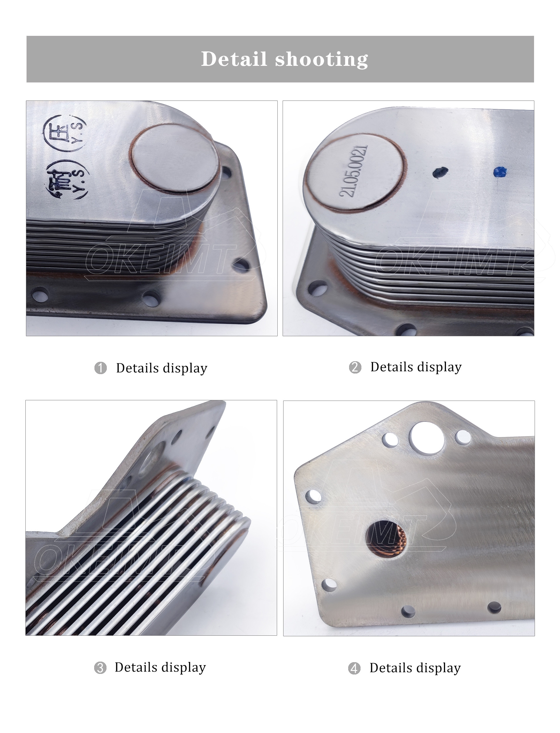 2674743 Engine Oil Cooler Core For CATEE 3116 C7 Irregular Shape