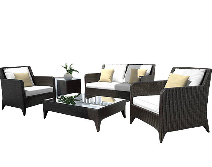 Waterproof Chairs Outdoor Rattan Indoor Sofa Set Garden Patio Lounge