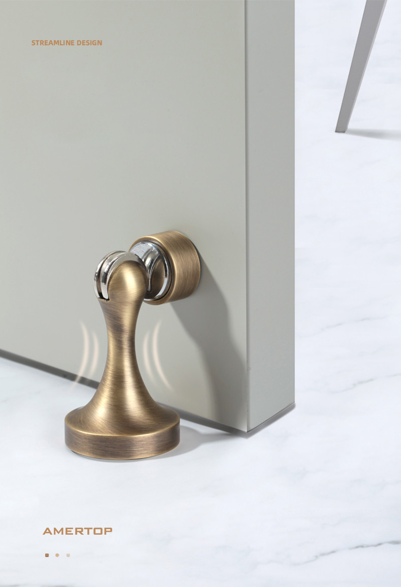 Indoor Strong Magnetic Brass Door Stops 50mm 82.5mm Finish Customized