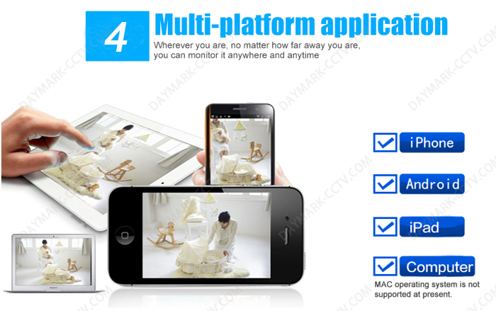 Android Iphone WIFI connect and monitor 720P p2p wireless mini camera