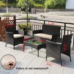 Patio Furniture Set Outdoor Sectional Sofa Conversation Set All Weather Wicker