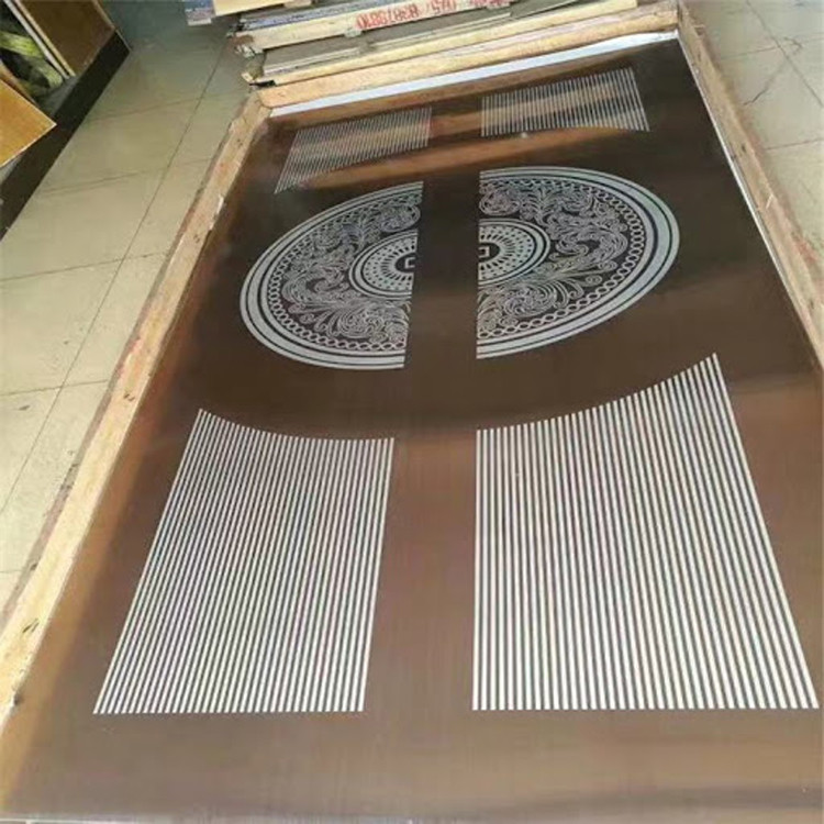 1219 x 2438mm Elevator Stainless Steel Sheet Panels Hairline Etching Chemical Mirror