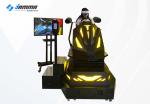 Black And Yellow VR Racing Simulator / Virtual Reality Racing Car