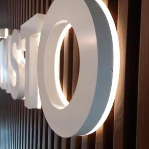 Wholesale PVC Outdoor Stainless Steel Logo Business Wall LED Metal Snow Backlit Letters from china suppliers