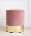Whoesale wooden round ottoman foot rest ottoman stainless steel base ottoman