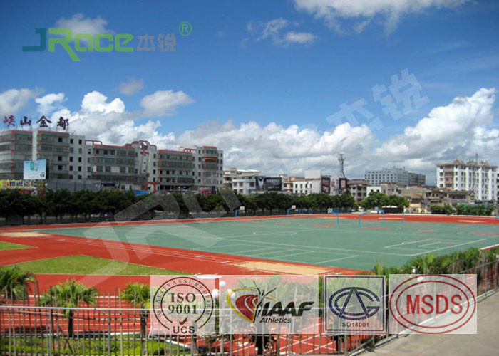 Environmentally - Friendly Polyurethane Track Surface Red Or Customized